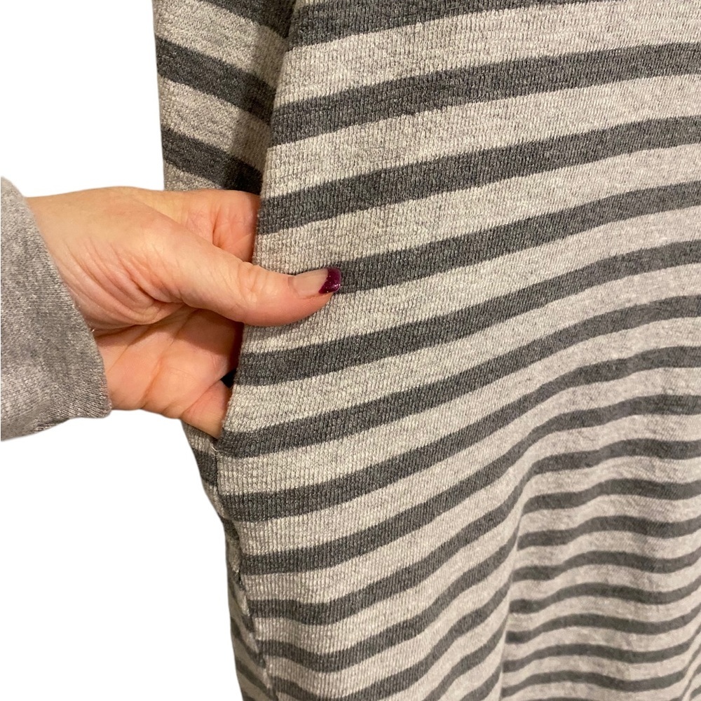(Sold)Lou & Grey @ LOFT Cotton SS Striped Sweater Dress, Women's Lg - Picture 5 of 10